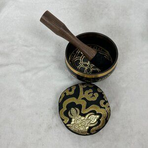 Silent Mind Antique Resonance Tibetan Black and Gold Meditation Singing